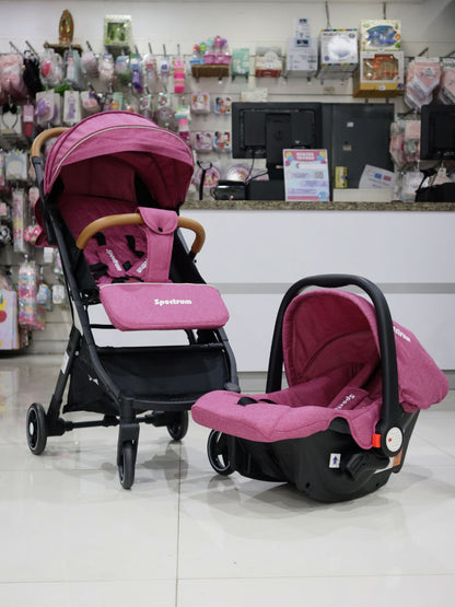 Coche con porta bebé - YG60PINK