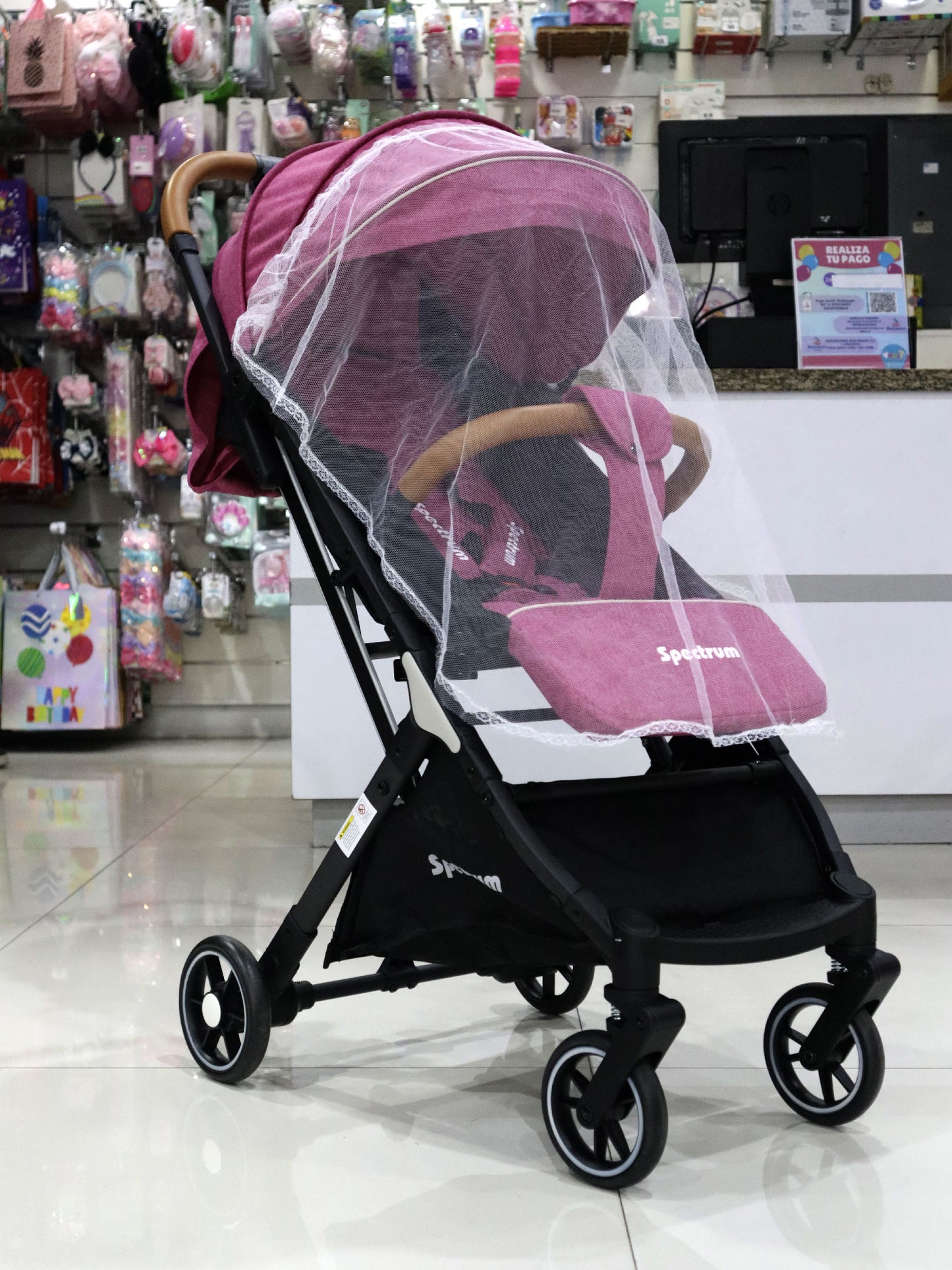 Coche con porta bebé - YG60PINK