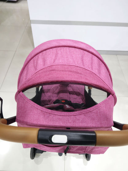 Coche con porta bebé - YG60PINK