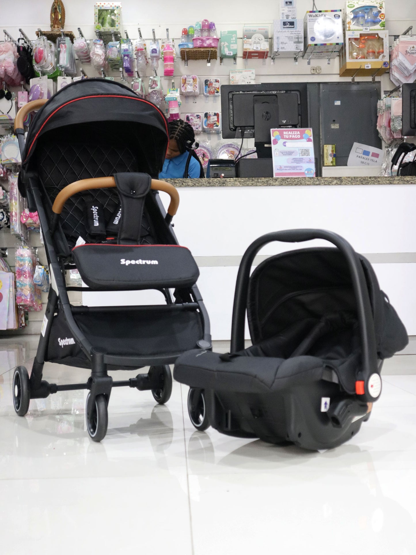 Coche con porta bebé - YG60BLACK